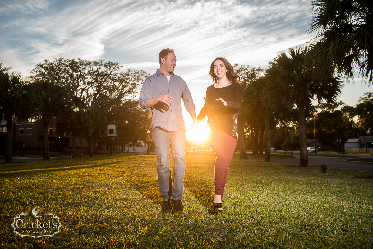 winter garden engagement session