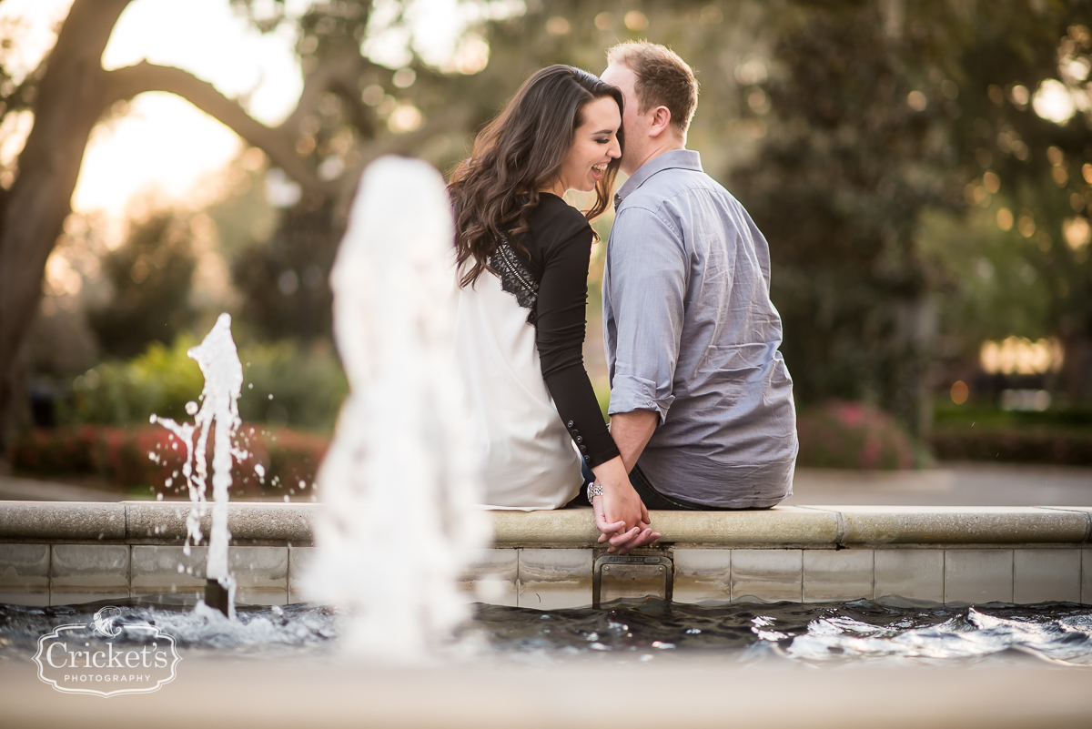 winter garden engagement session