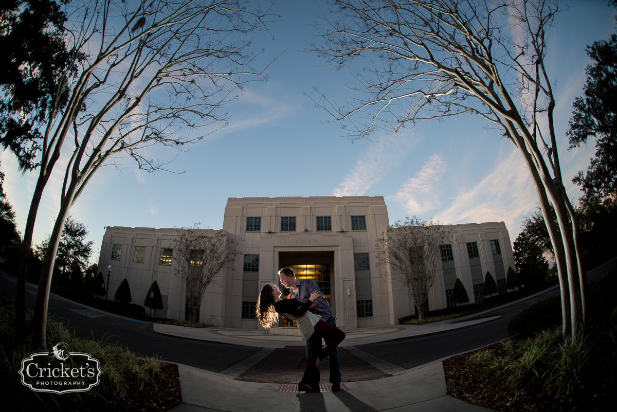 winter garden engagement session