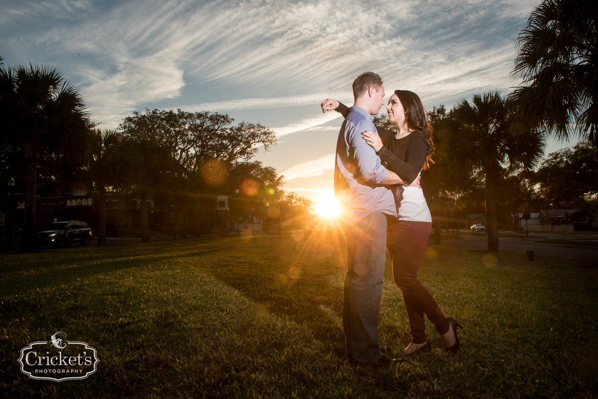 winter garden engagement session