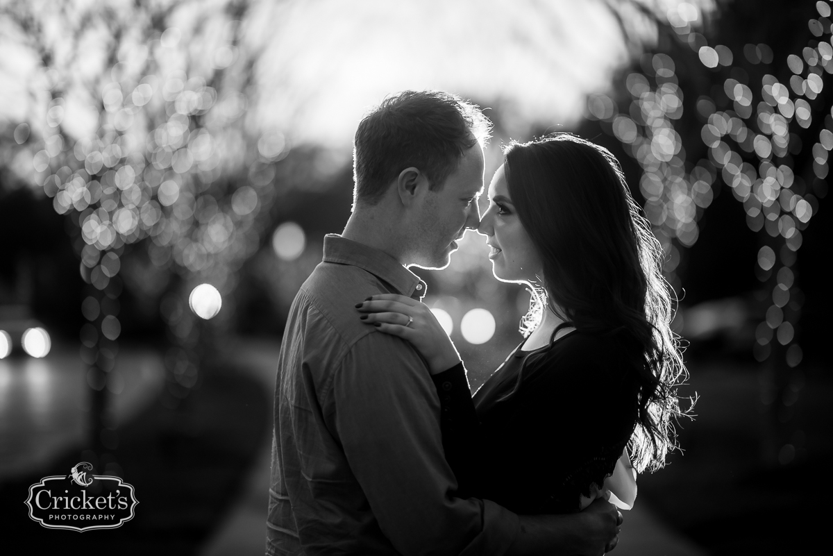 winter garden engagement session