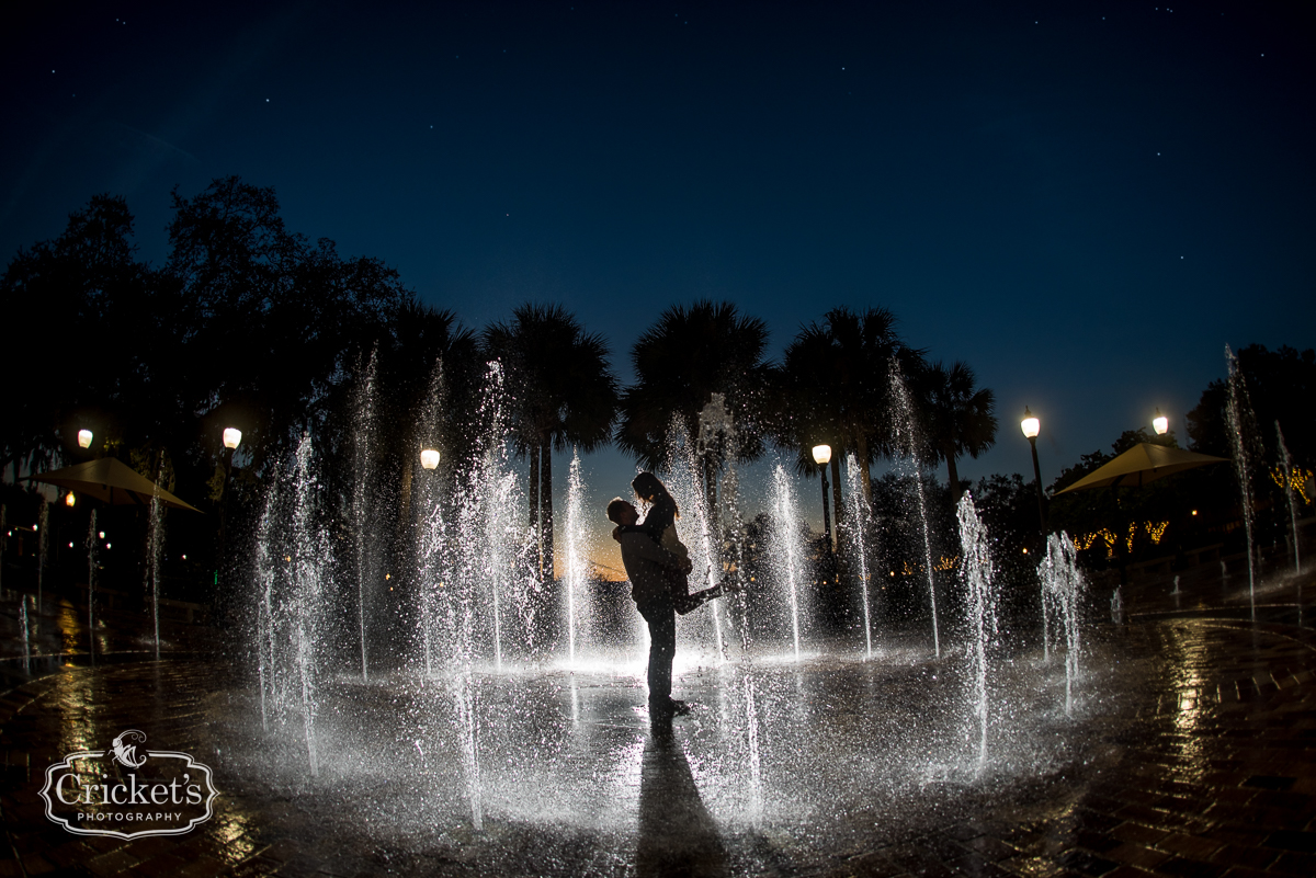 winter garden engagement session