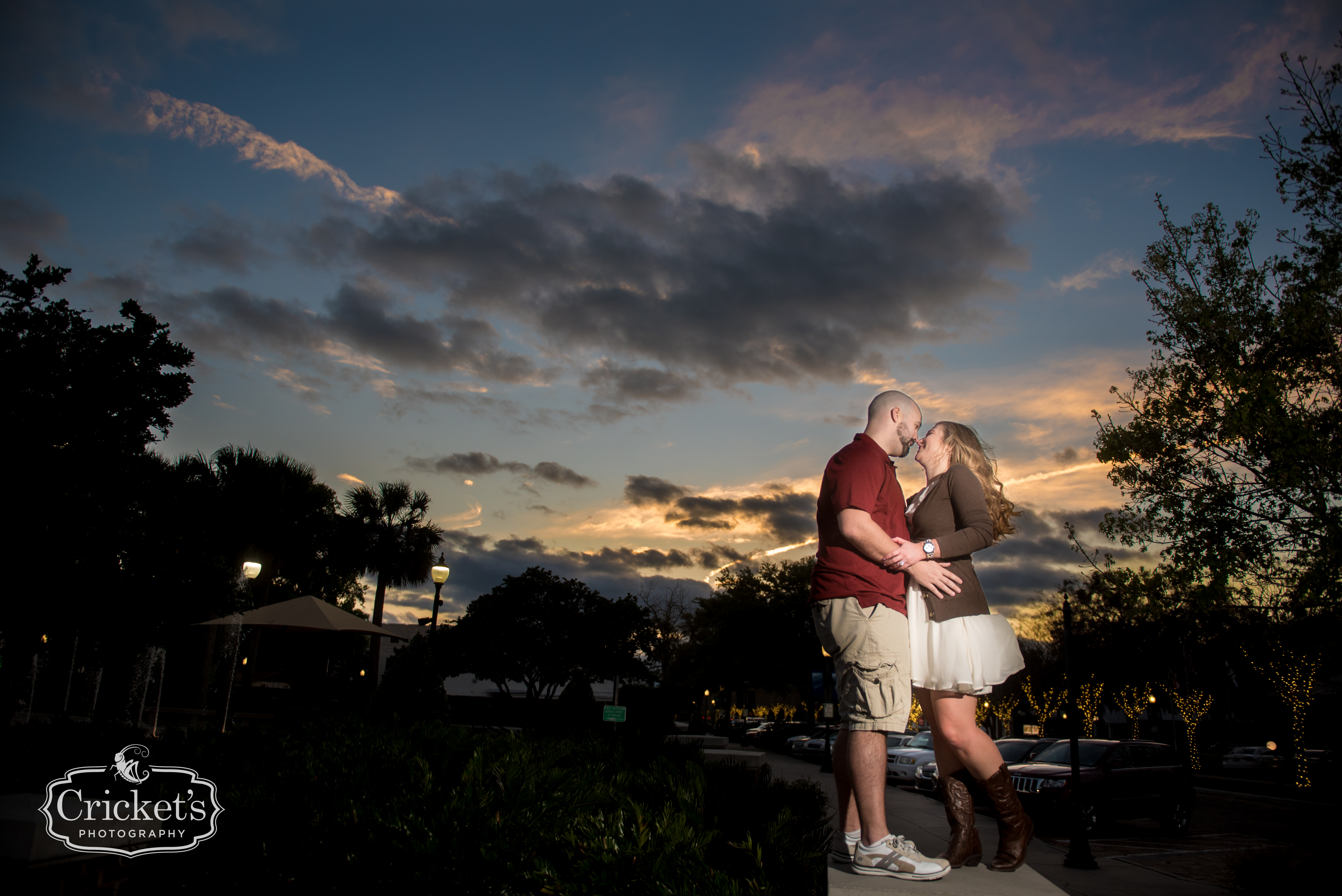 winter garden engagement session