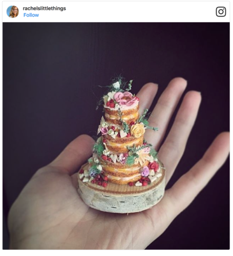 rachel dyke tiny wedding cakes