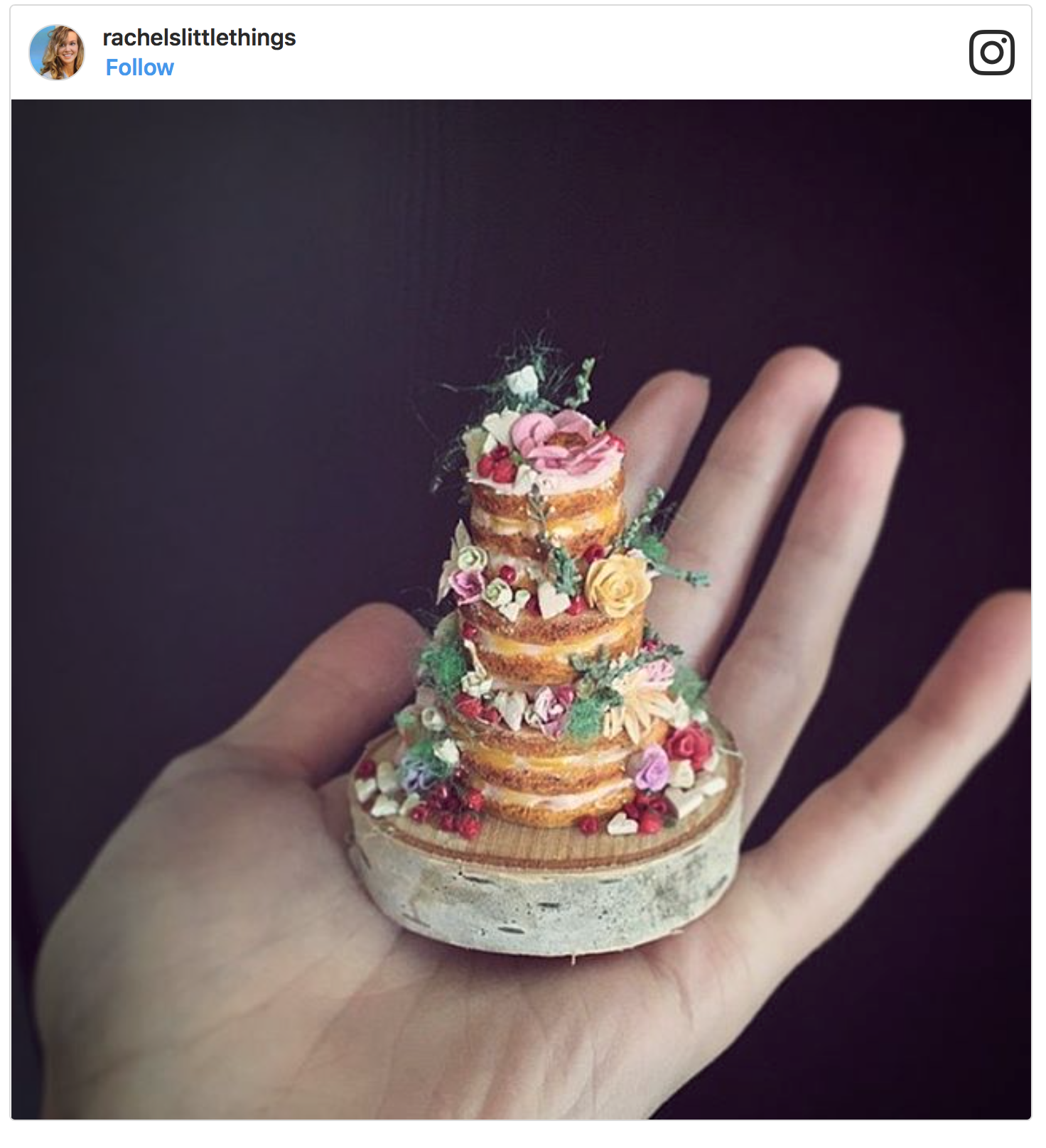 rachel dyke tiny wedding cakes