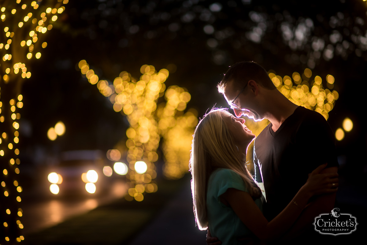 winter garden engagement photography