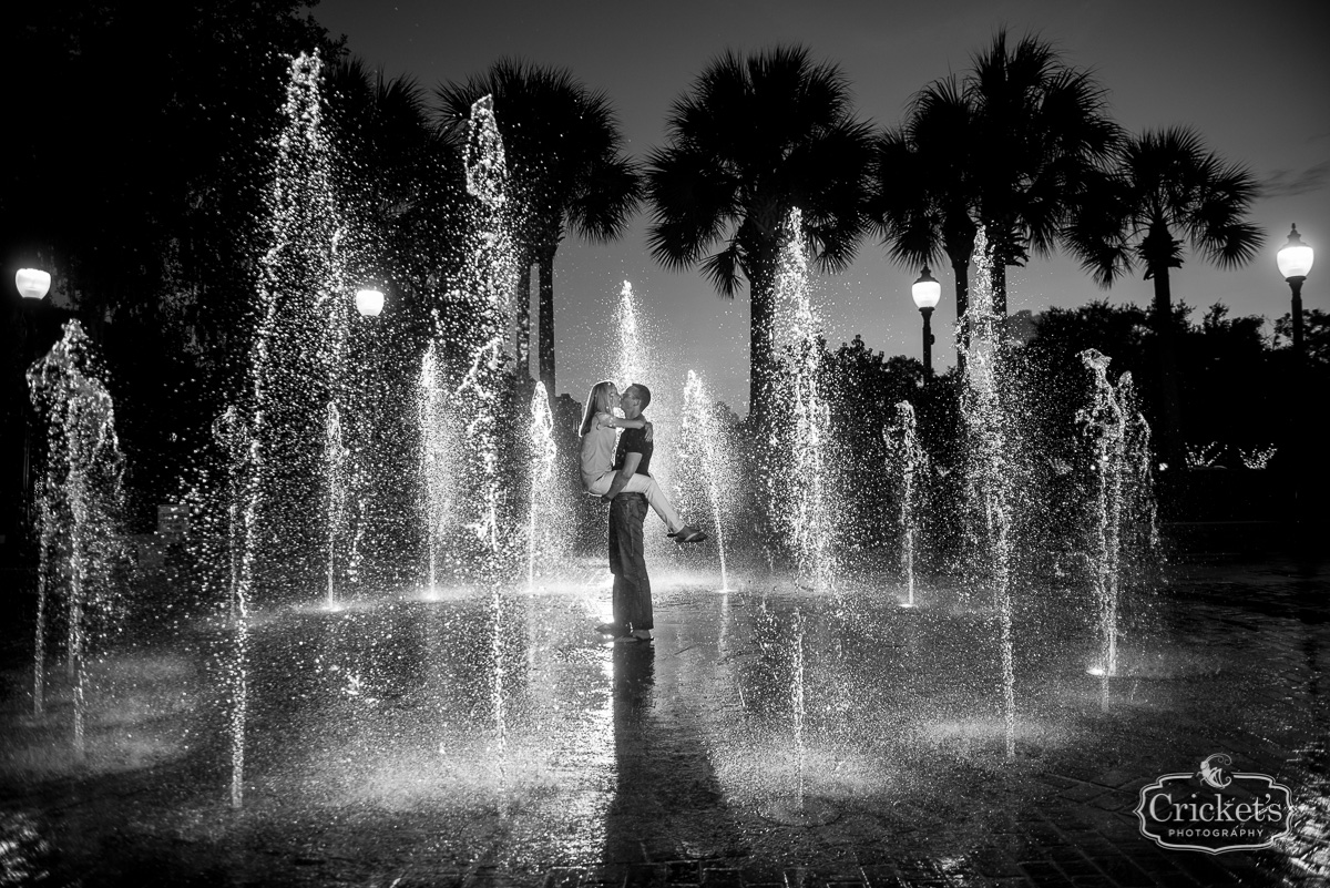 winter garden engagement photography