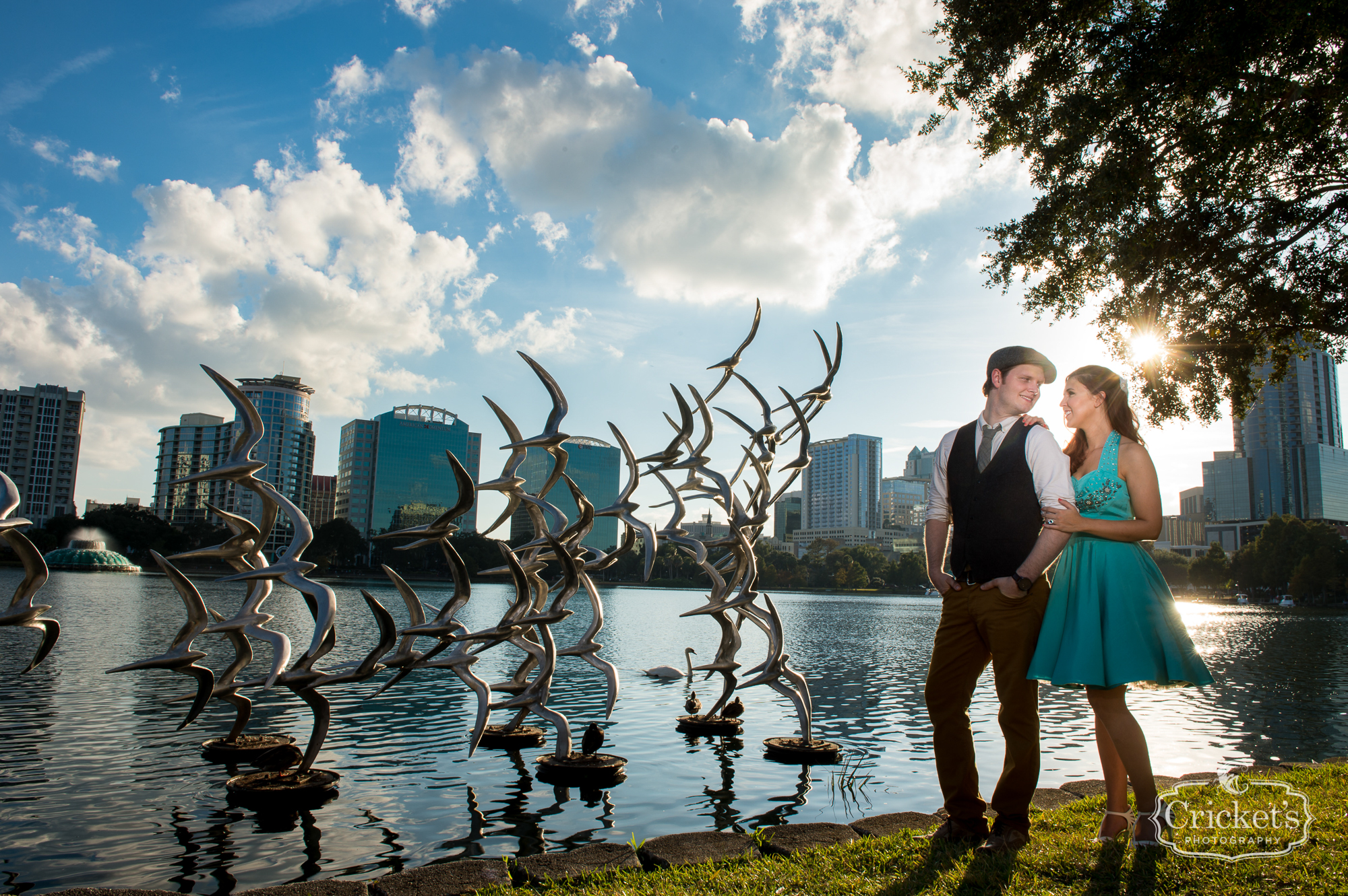 downtown Orlando engagement photography session