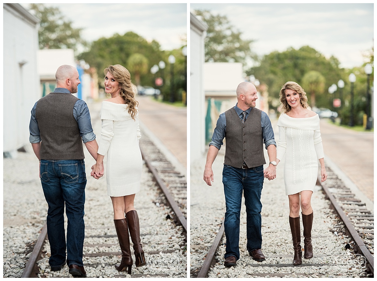 downtown winter garden engagement photography