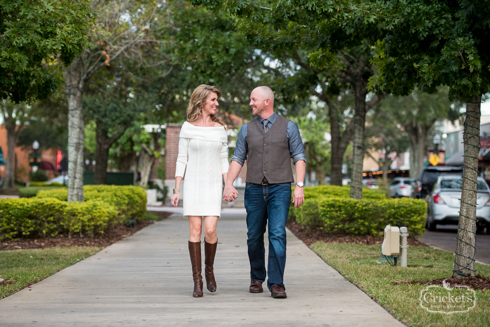 downtown winter garden engagement photography