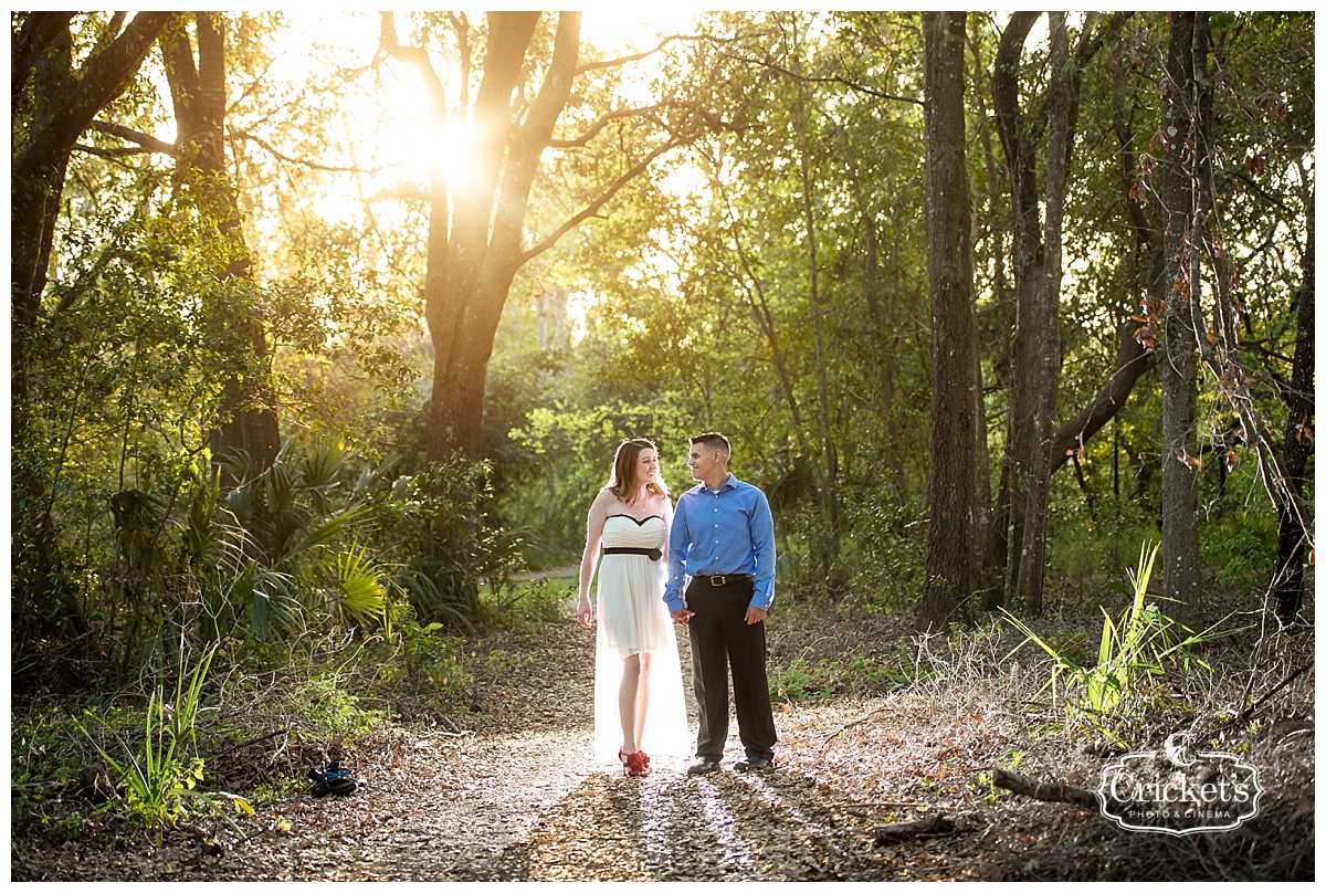 winter garden engagement photography