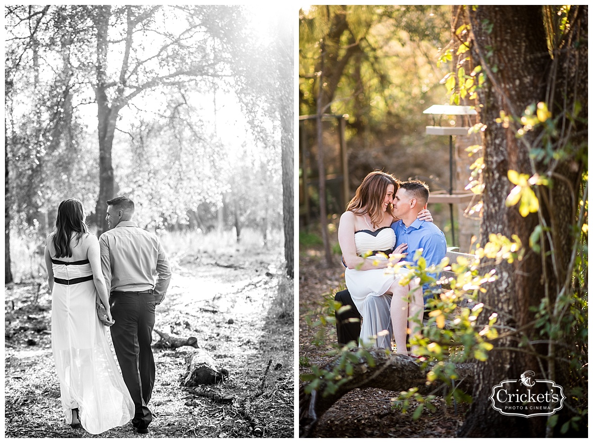 winter garden engagement photography