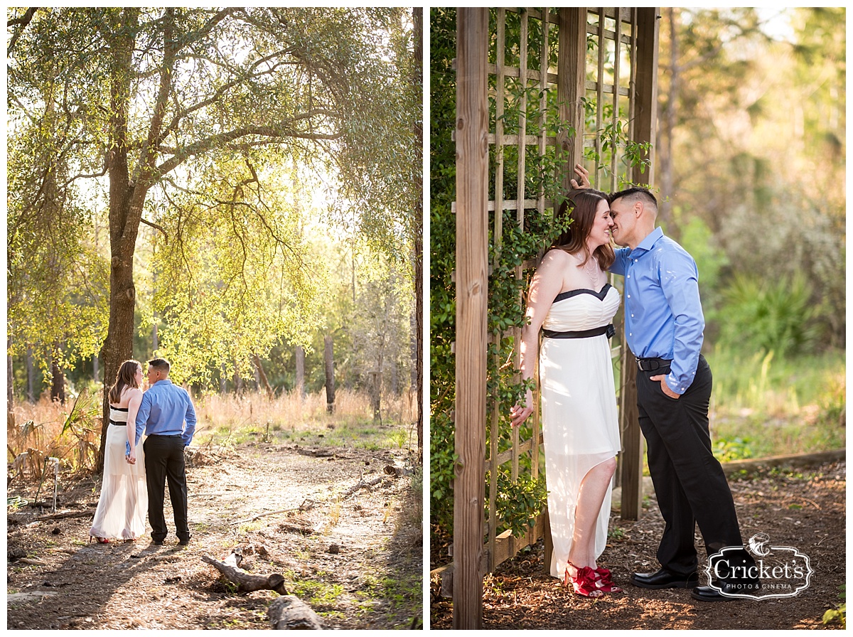 winter garden engagement photography