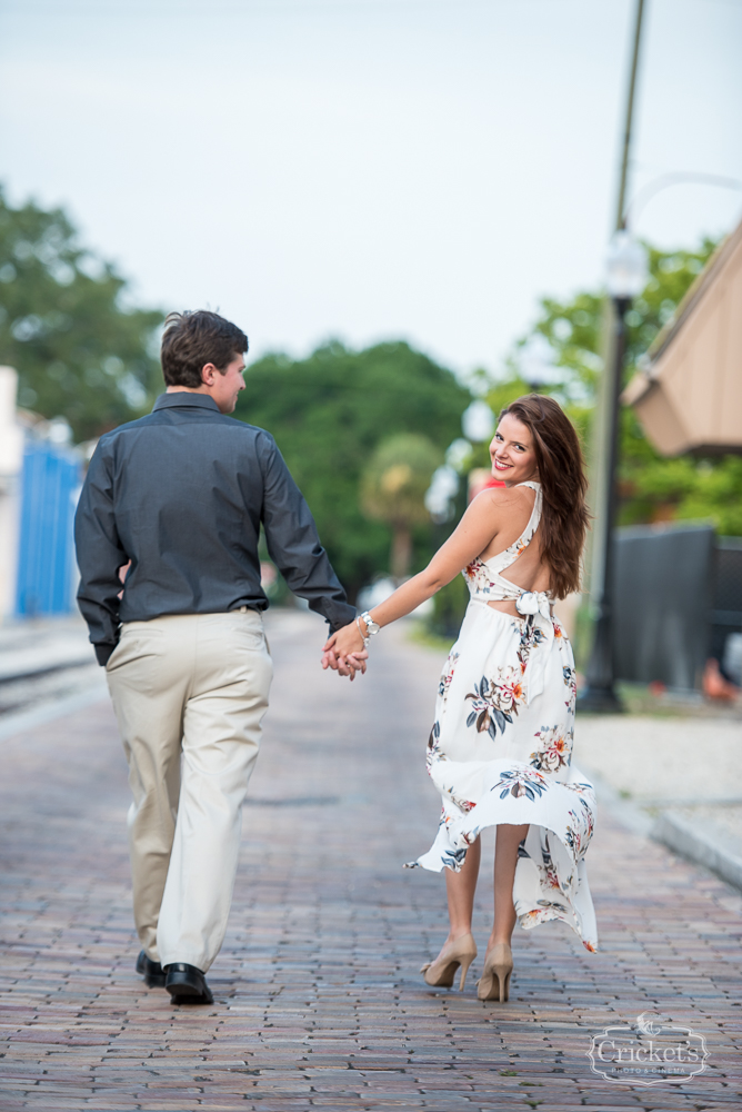 winter garden engagement photography