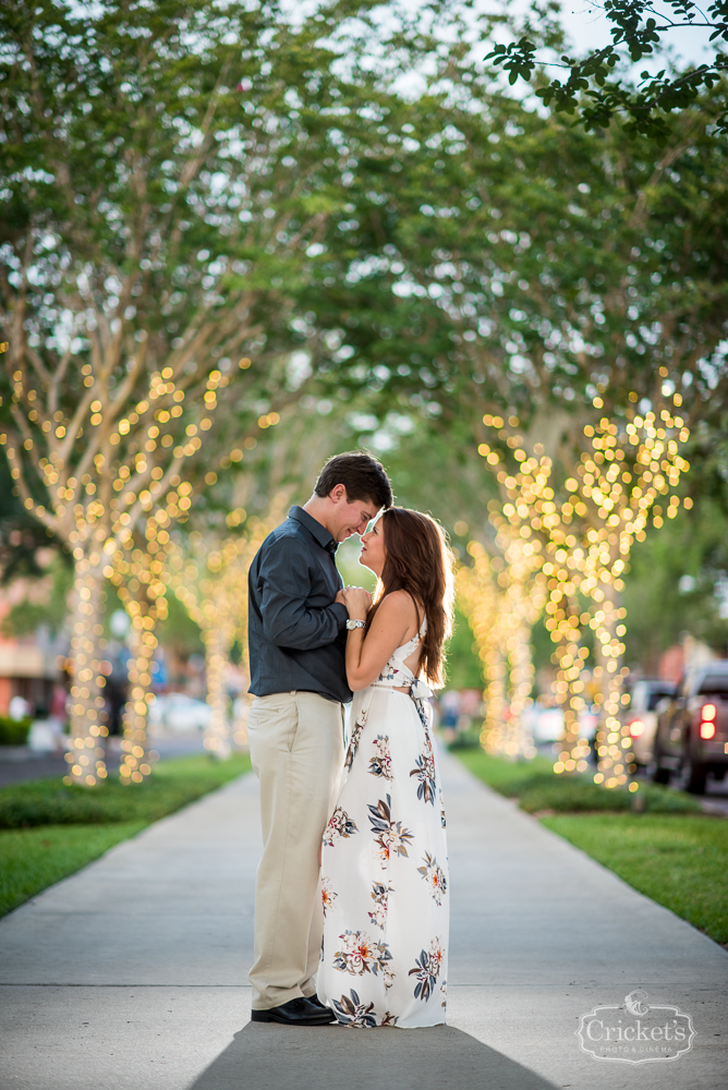 winter garden engagement photography