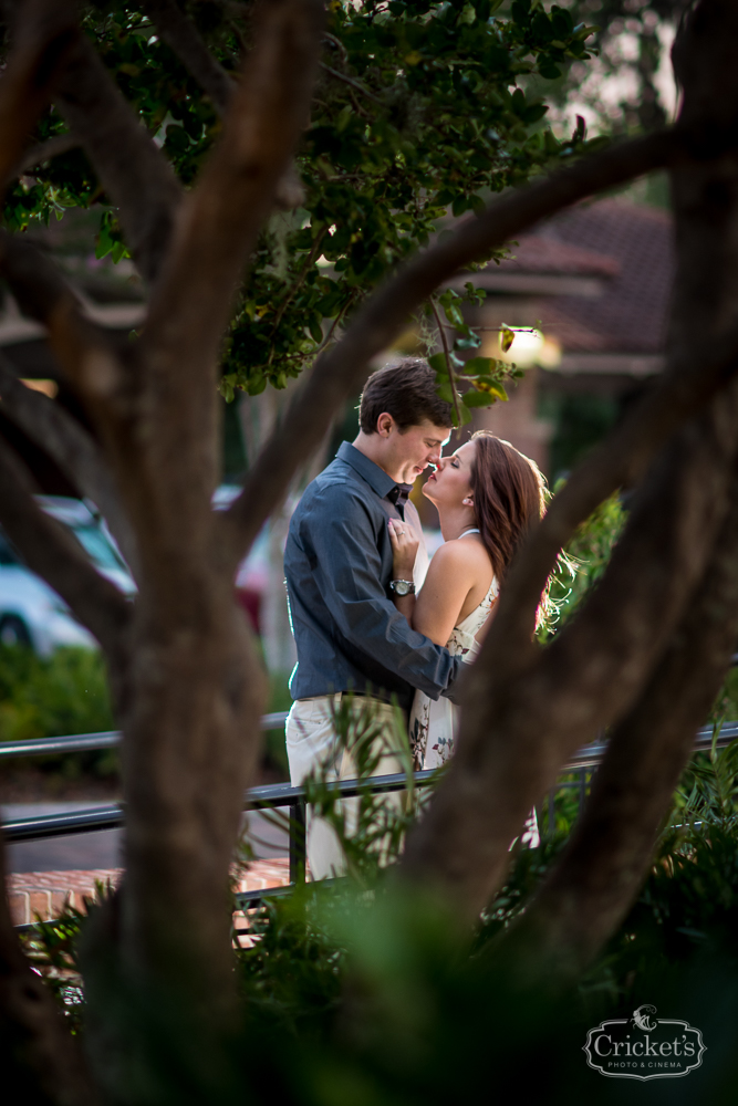 winter garden engagement photography