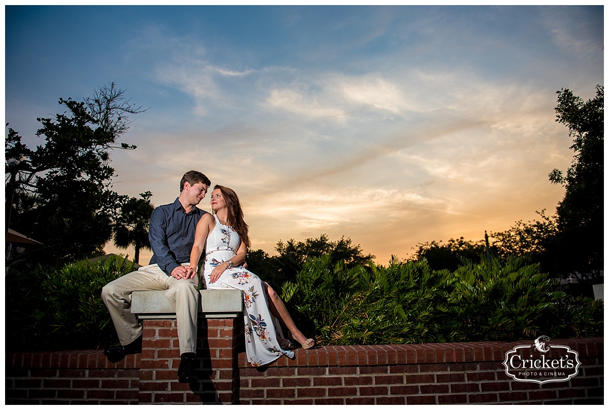 winter garden engagement photography