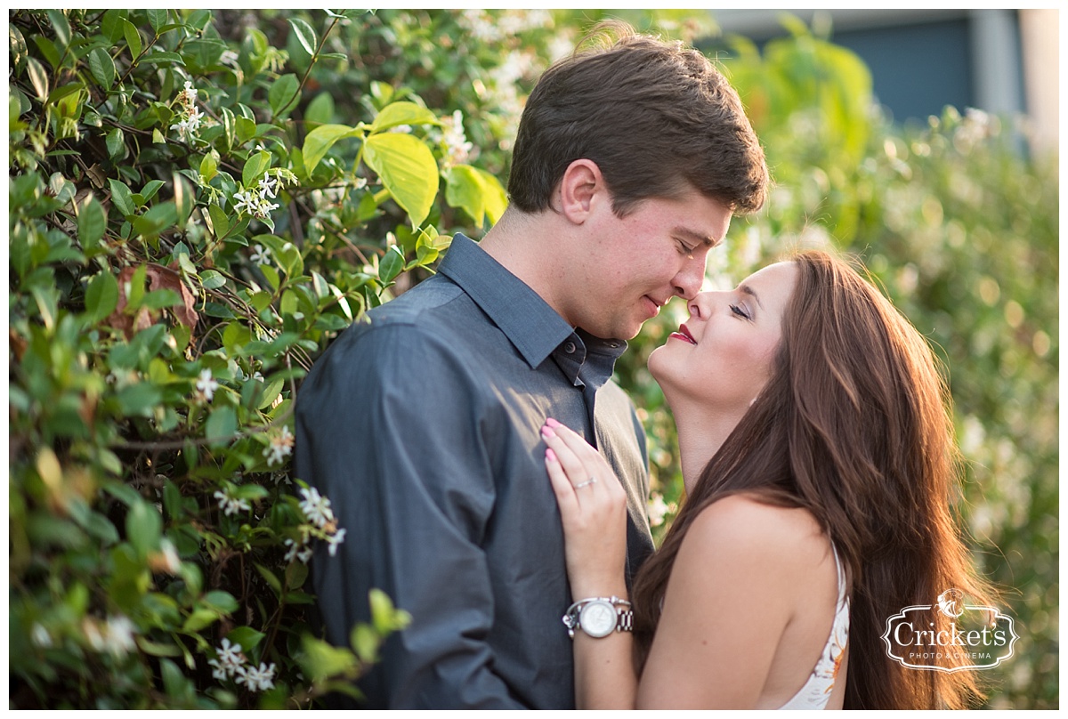 winter garden engagement photography