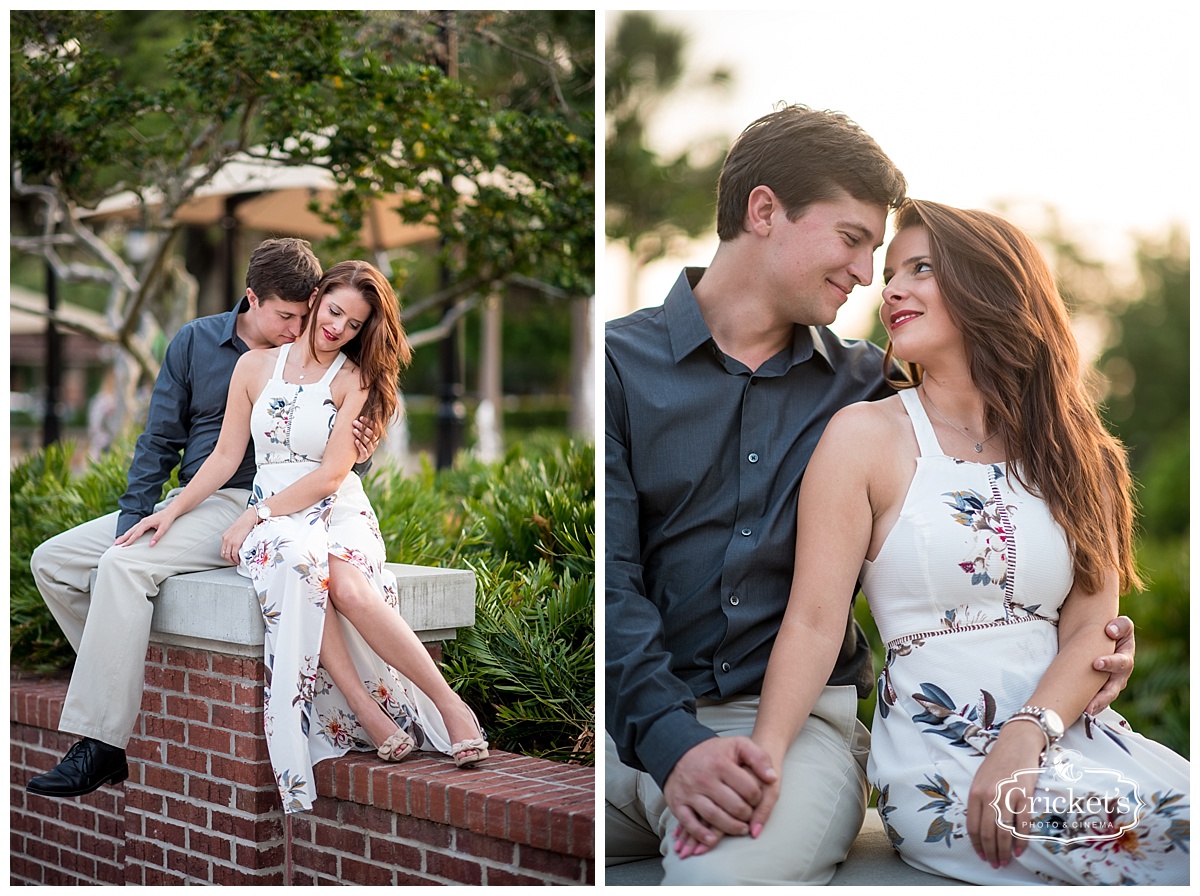 winter garden engagement photography