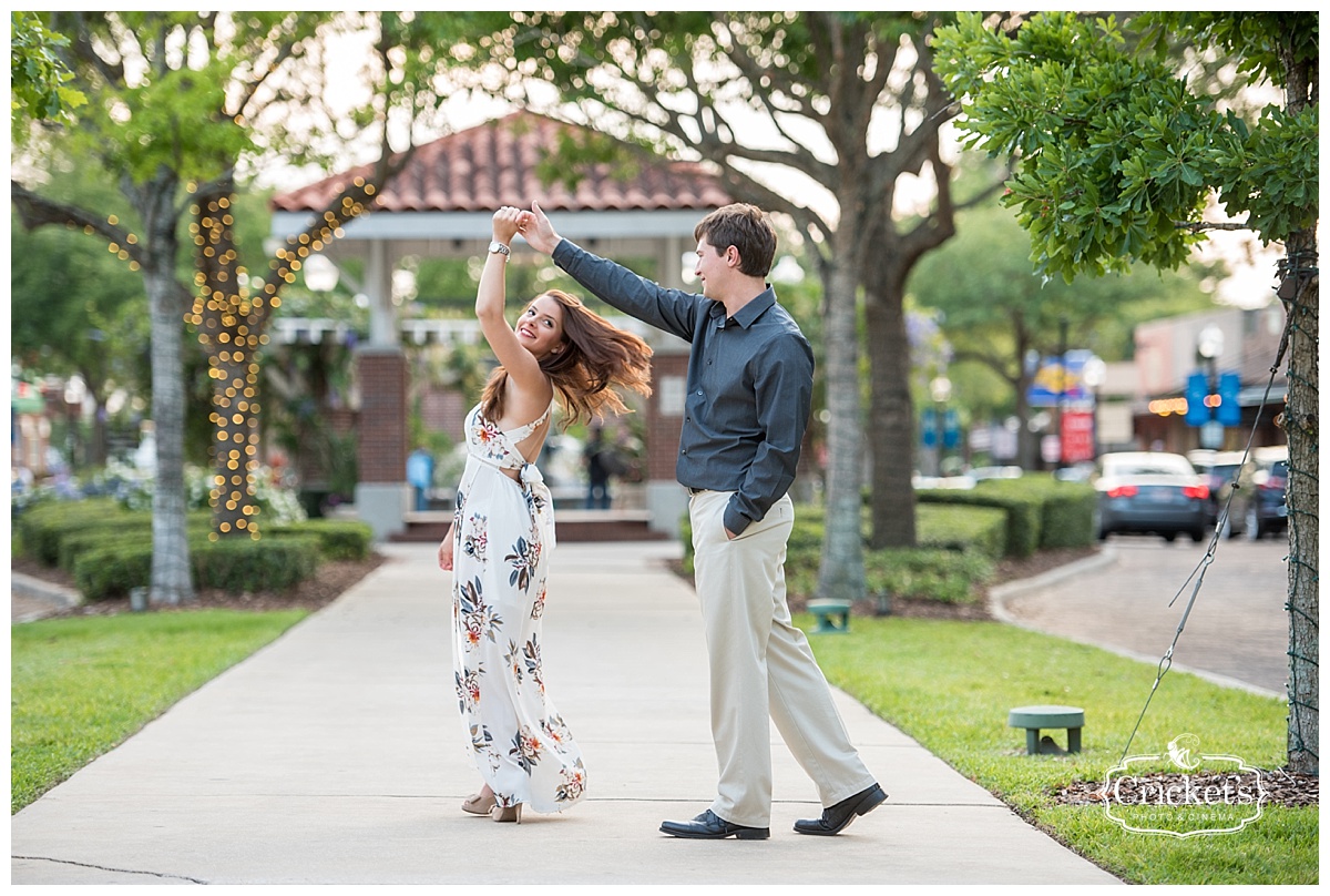 winter garden engagement photography