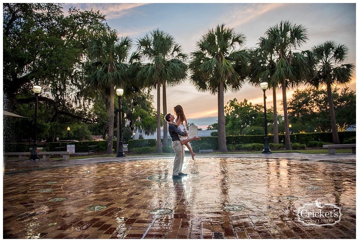 winter garden engagement photography