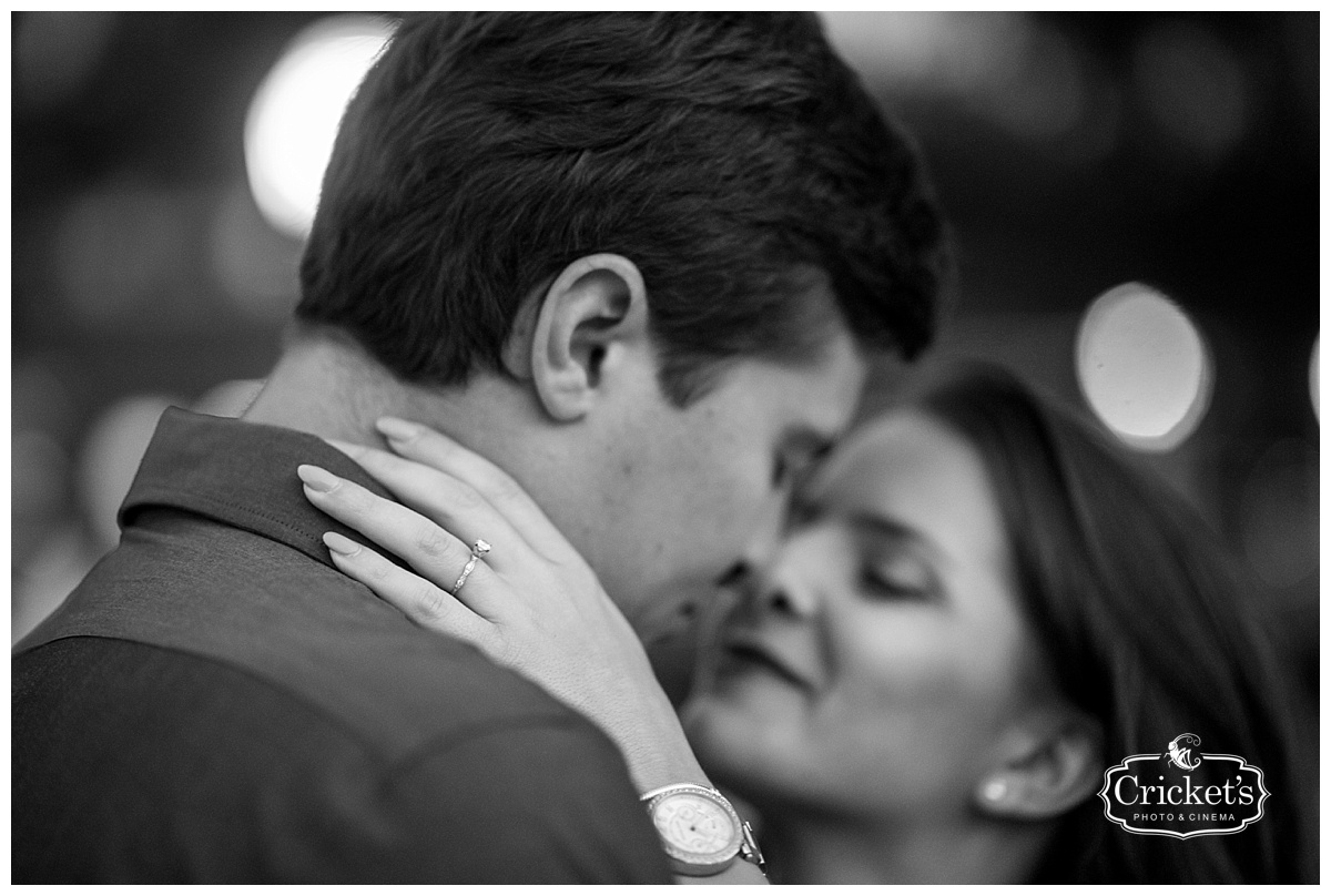 winter garden engagement photography