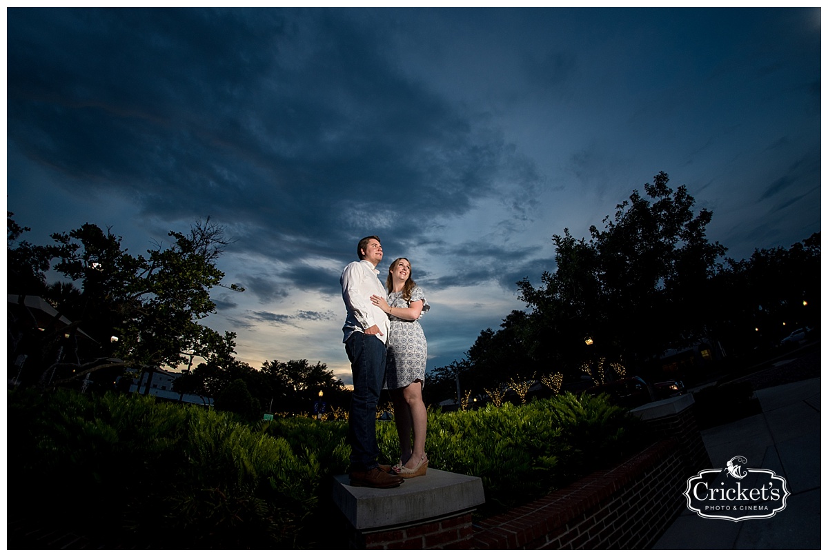 downtown winter garden engagement photography