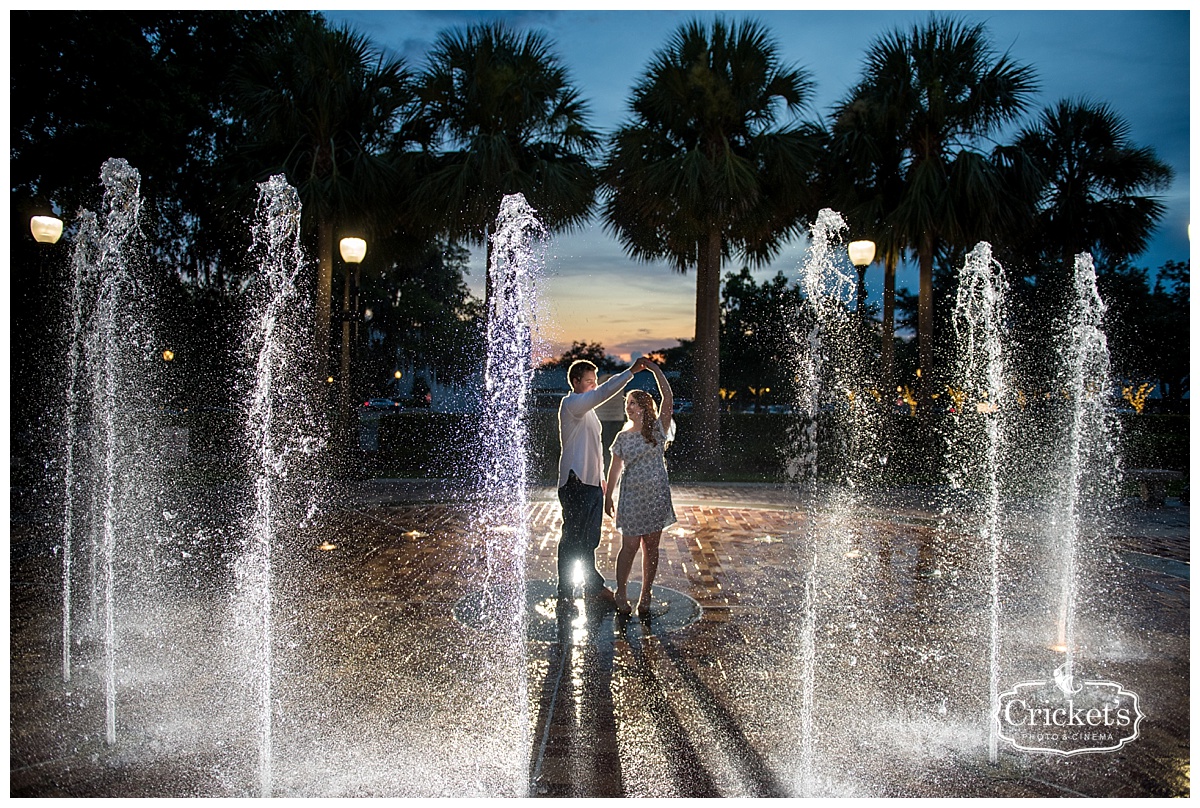 downtown winter garden engagement photography