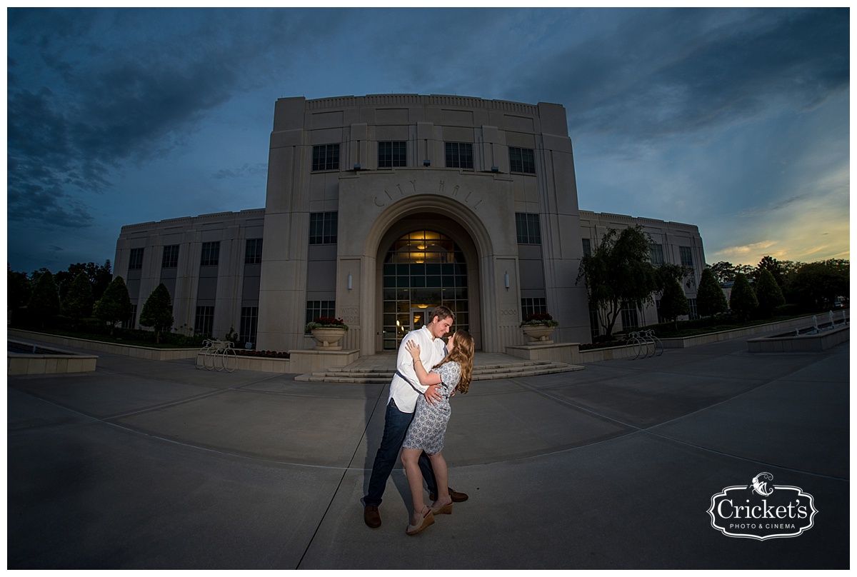 downtown winter garden engagement photography