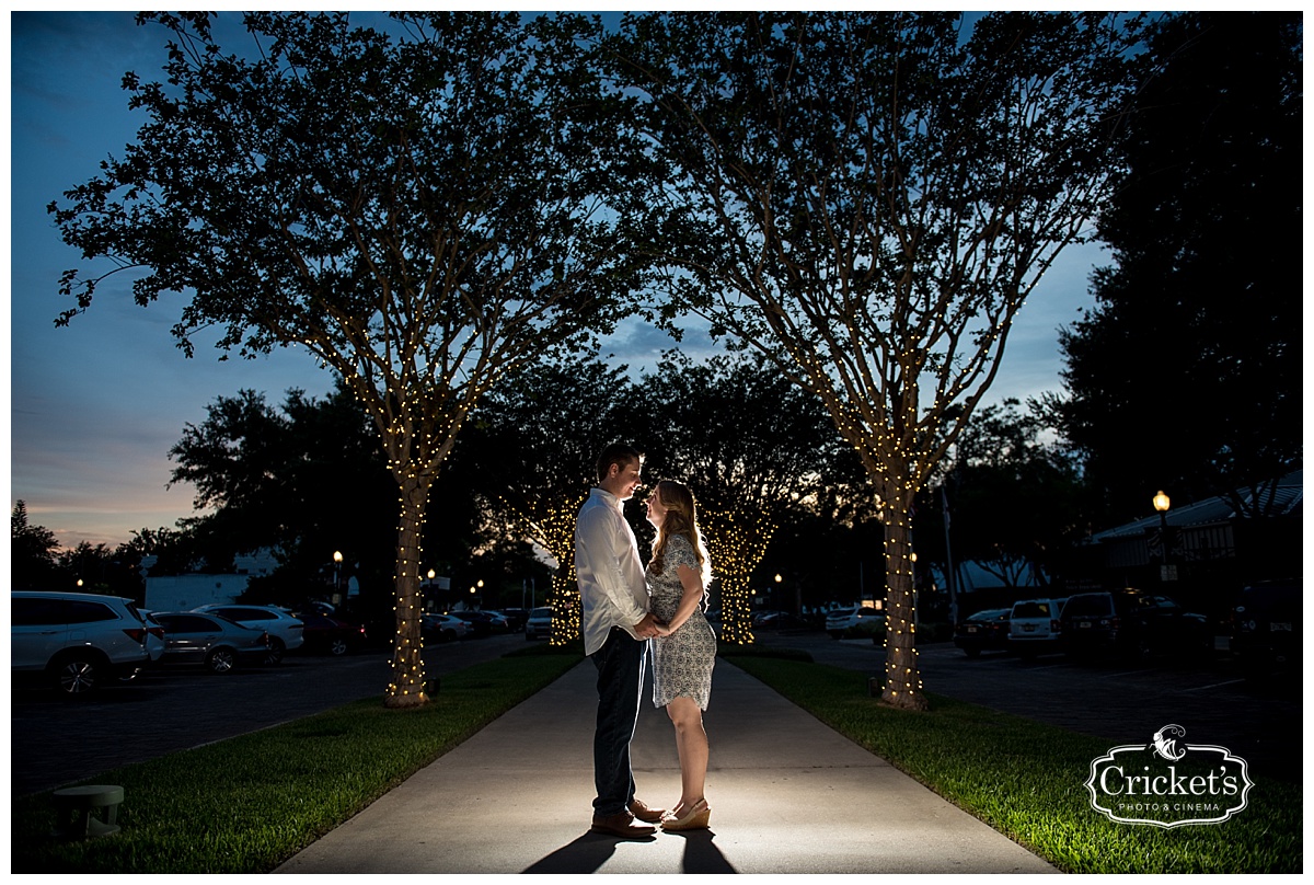 downtown winter garden engagement photography