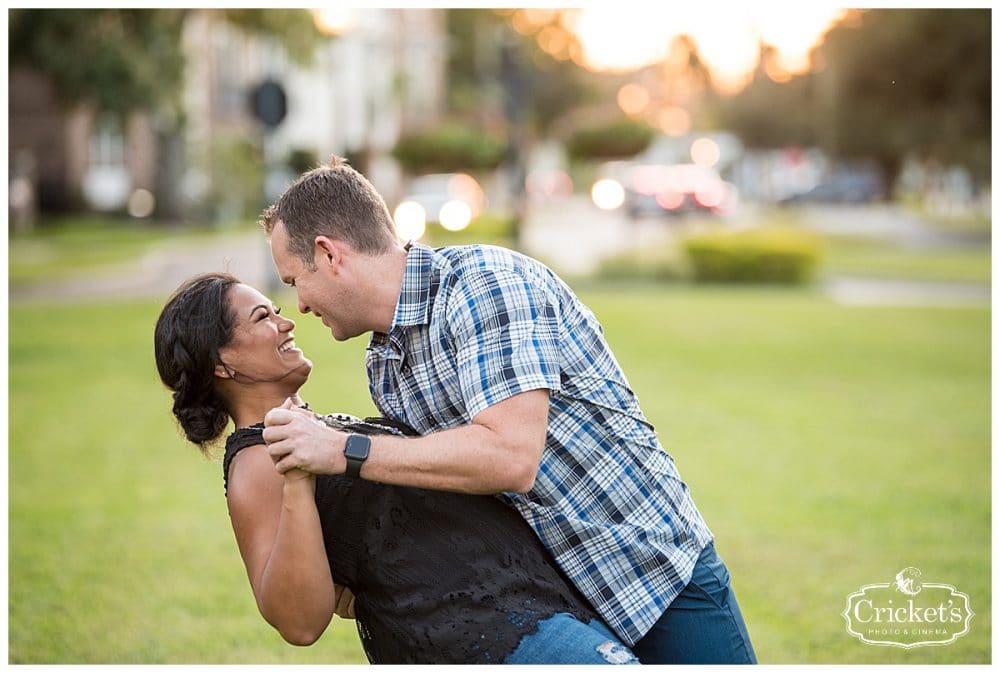 Traci and Chris's Winter Garden Sunset Engagement Session - Cricket's